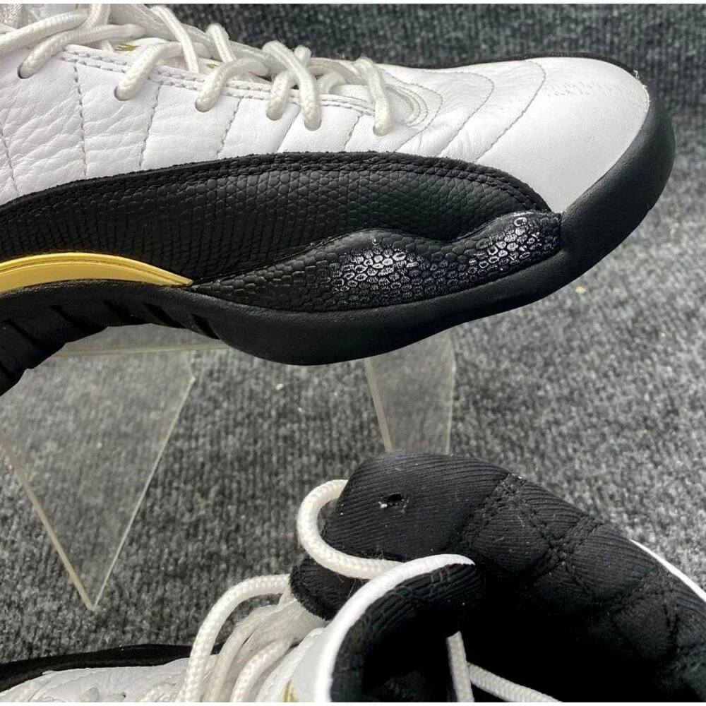 Air Jordan 12 Retro Royalty Taxi White Black Gold CT8013-170 Men Size 9 Mid Top